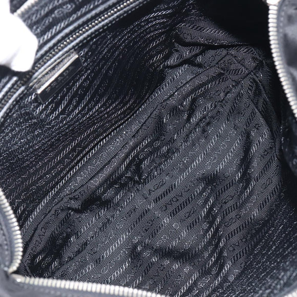 PRADA Shoulder Bag Nylon Black Silver Auth am13025V