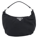 PRADA Shoulder Bag Nylon Black Silver Auth am13025V-2