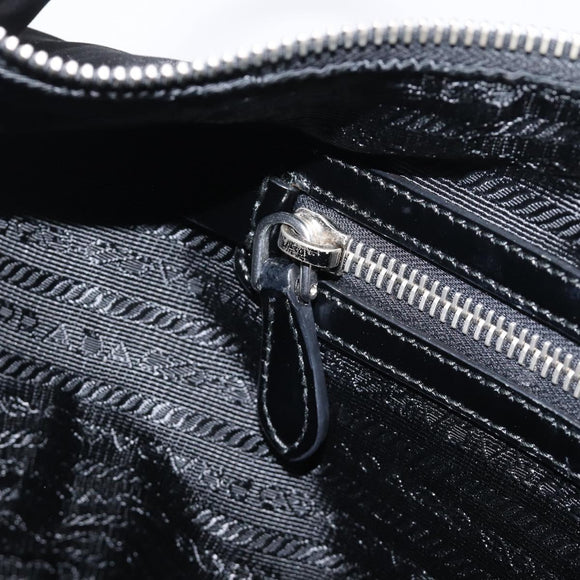 PRADA Shoulder Bag Nylon Black Silver Auth am13025V