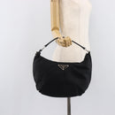 PRADA Shoulder Bag Nylon Black Silver Auth am13025V-24