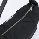 PRADA Shoulder Bag Nylon Black Silver Auth am13025V-6