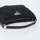 PRADA Shoulder Bag Nylon Black Silver Auth am13025V-7