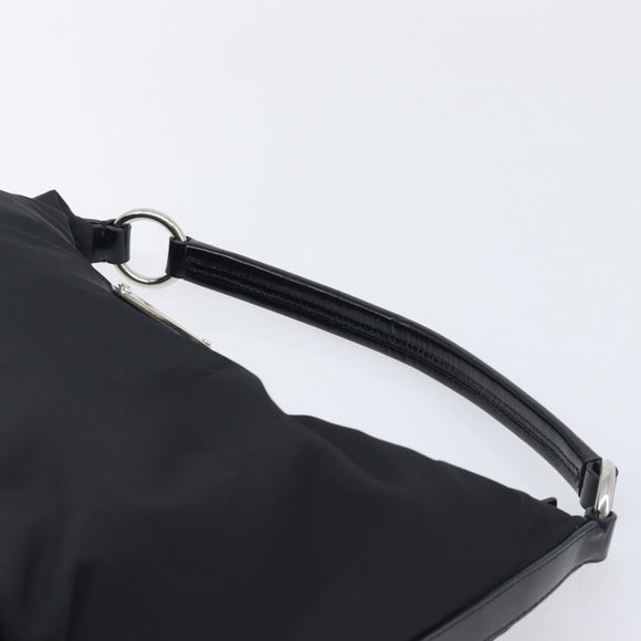 PRADA Shoulder Bag Nylon Black Silver Auth am13025V