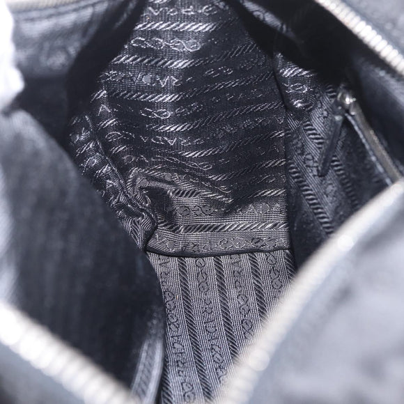 PRADA Shoulder Hand Bag Nylon Black Silver BR0607 Auth am13028V