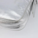 FENDI Mamma Baguette Shoulder Bag Leather Silver Auth am13032SAM-12