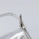 FENDI Mamma Baguette Shoulder Bag Leather Silver Auth am13032SAM-14
