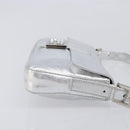 FENDI Mamma Baguette Shoulder Bag Leather Silver Auth am13032SAM-4