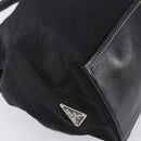 PRADA Shoulder Tote Bag Nylon Black Silver Auth am13033V-11