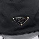 PRADA Shoulder Tote Bag Nylon Black Silver Auth am13033V-16