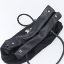 PRADA Shoulder Tote Bag Nylon Black Silver Auth am13033V-18