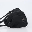 PRADA Shoulder Tote Bag Nylon Black Silver Auth am13033V-5