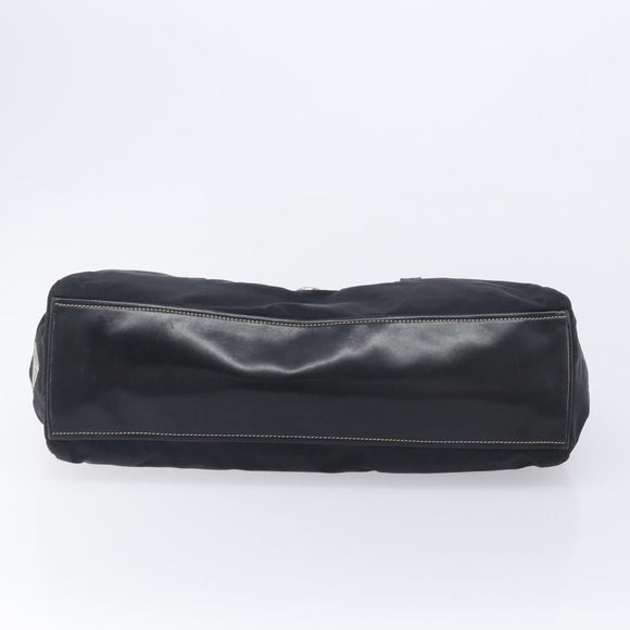 PRADA Shoulder Tote Bag Nylon Black Silver Auth am13033V