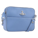 Vivienne Westwood Shoulder Bag Leather Light Blue Silver Auth am13035V-1