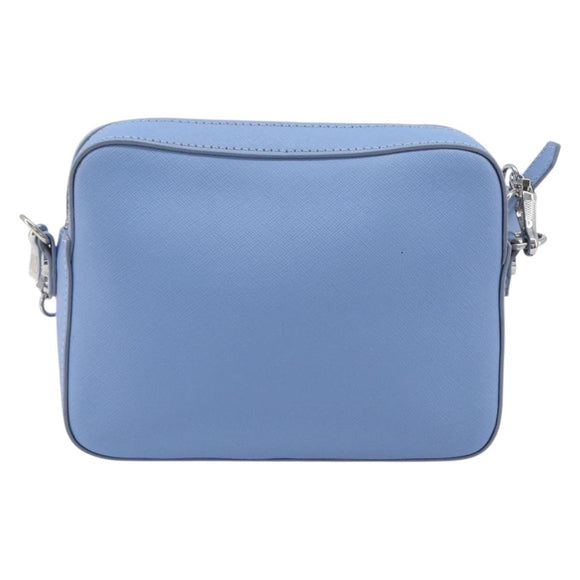 Vivienne Westwood Shoulder Bag Leather Light Blue Silver Auth am13035V