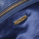 Miu Miu Lady Rock Shoulder Hand Bag Leather Navy Gold Tone Auth am13046V-21