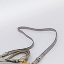 Miu Miu Vitterodino Side Ribbon Hand Bag Leather Gray Gold RN0893 Auth am13049V-12