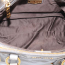 Miu Miu Vitterodino Side Ribbon Hand Bag Leather Gray Gold RN0893 Auth am13049V-20