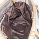 Miu Miu Vitterodino Side Ribbon Hand Bag Leather Gray Gold RN0893 Auth am13049V-21