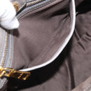 Miu Miu Vitterodino Side Ribbon Hand Bag Leather Gray Gold RN0893 Auth am13049V-23