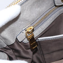 Miu Miu Vitterodino Side Ribbon Hand Bag Leather Gray Gold RN0893 Auth am13049V-24
