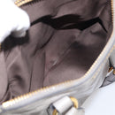 Miu Miu Vitterodino Side Ribbon Hand Bag Leather Gray Gold RN0893 Auth am13049V-28