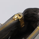 Miu Miu Vitterodino Side Ribbon Hand Bag Leather Gray Gold RN0893 Auth am13049V-29