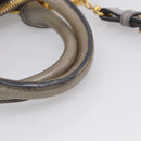 Miu Miu Vitterodino Side Ribbon Hand Bag Leather Gray Gold RN0893 Auth am13049V-9