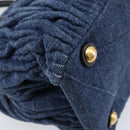 Miu Miu Denim Matelasse Hand Bag 2way Blue Gold Tone 5BG069 Auth am13051V-15
