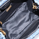 Miu Miu Denim Matelasse Hand Bag 2way Blue Gold Tone 5BG069 Auth am13051V-18