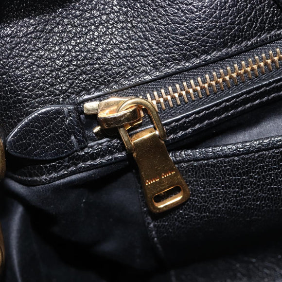 Miu Miu Denim Matelasse Hand Bag 2way Blue Gold Tone 5BG069 Auth am13051V