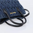 Miu Miu Denim Matelasse Hand Bag 2way Blue Gold Tone 5BG069 Auth am13051V-7