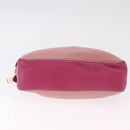 Miu Miu Shoulder Bag Leather Pink Gold Tone Auth am13053A-13