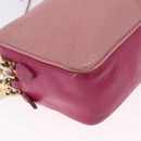Miu Miu Shoulder Bag Leather Pink Gold Tone Auth am13053A-14