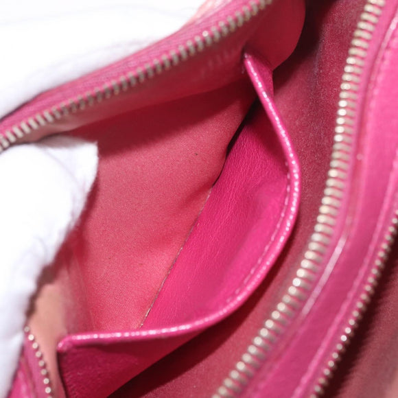 Miu Miu Shoulder Bag Leather Pink Gold Tone Auth am13053A