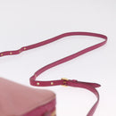 Miu Miu Shoulder Bag Leather Pink Gold Tone Auth am13053A-9