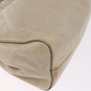 Miu Miu Shoulder Bag Leather Beige Gold Tone Auth am13054A-14
