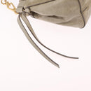 Miu Miu Shoulder Bag Leather Beige Gold Tone Auth am13054A-19