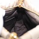 Miu Miu Shoulder Bag Leather Beige Gold Tone Auth am13054A-24