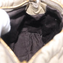 Miu Miu Shoulder Bag Leather Beige Gold Tone Auth am13054A-25