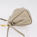 Miu Miu Shoulder Bag Leather Beige Gold Tone Auth am13054A-5