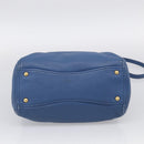 Miu Miu Vittello Caribbean Hand Bag Leather Blue Gold Tone RN0757 Auth am13055A-12