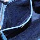 Miu Miu Vittello Caribbean Hand Bag Leather Blue Gold Tone RN0757 Auth am13055A-22