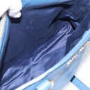 Miu Miu Vittello Caribbean Hand Bag Leather Blue Gold Tone RN0757 Auth am13055A-28