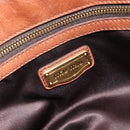 Miu Miu Side Ribbon Shoulder Bag Leather Brown Gold Tone Auth am13058V-17