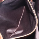 Miu Miu Side Ribbon Shoulder Bag Leather Brown Gold Tone Auth am13058V-22