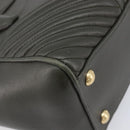 Miu Miu Biker Hand Bag Leather Khaki Gold Tone 5BA145 Auth am13062V-13