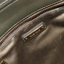 Miu Miu Biker Hand Bag Leather Khaki Gold Tone 5BA145 Auth am13062V-20