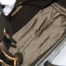 Miu Miu Biker Hand Bag Leather Khaki Gold Tone 5BA145 Auth am13062V-21