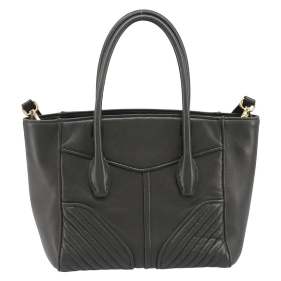 Miu Miu Biker Hand Bag Leather Khaki Gold Tone 5BA145 Auth am13062V