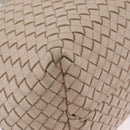 Bottega Veneta INTRECCIATO Cabas PM Tote Bag Leather Ivory 161357 Auth am13069A-11